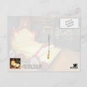 Gepulpte sleeplak met wielen en een pauw briefkaart (Achterkant)