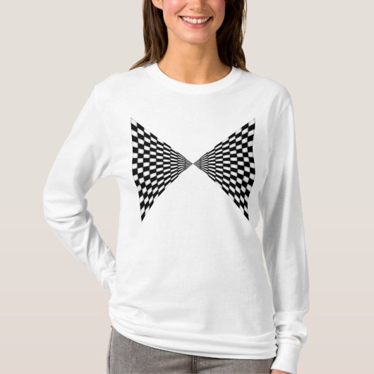 Gepulseerde geruite kegels t-shirt (Voorkant)
