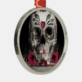 Gepulseerde suiker, smeltende suikerschedel metalen ornament (Rechts)