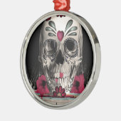 Gepulseerde suiker, smeltende suikerschedel metalen ornament (Links)