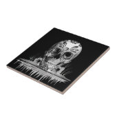 Gepulseerde suiker, smeltsuikerschedel tegeltje (Zijkant)