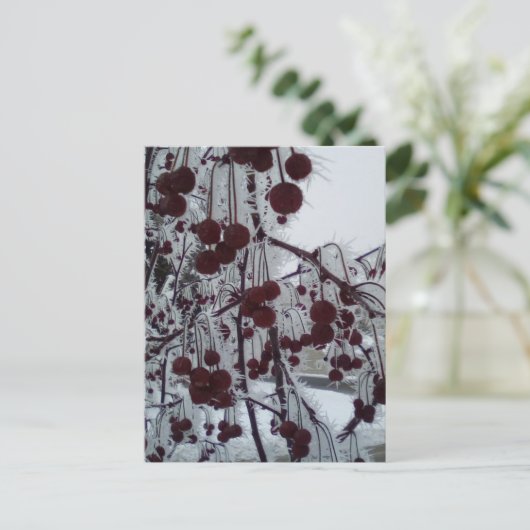 Gepulueerde bessen feestdagenkaart (Staand voorkant)