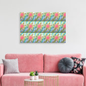 Gepunkte Bloem Canvas Afdruk (Insitu (Woonkamer))