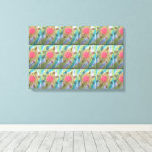 Gepunkte Bloem Canvas Afdruk (Insitu (Houten vloer))