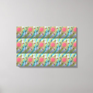 Gepunkte Bloem Canvas Afdruk