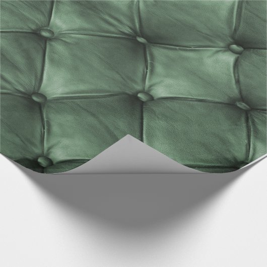 Geputte leder Donkergroen Cadeaupapier (Hoek)