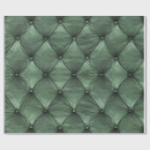 Geputte leder Donkergroen Cadeaupapier (Vlak)