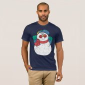 Geputtelde Snowman T-shirt (Voorkant volledig)