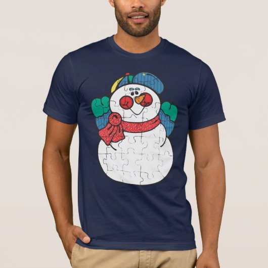 Geputtelde Snowman T-shirt (Voorkant)