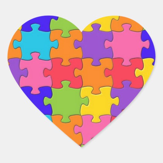 Gepuzeld Collectie Hart Sticker (Voorkant)