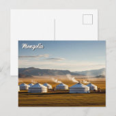 Ger Camp Mongolia Yurt Travel Briefkaart (Voorkant / Achterkant)