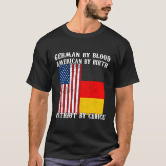Ger door bloed Amerikaans door geboorte Patriot Ge T-shirt