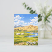 Ger Kamp Mongolië Yurt Reis Briefkaart (Staand voorkant)