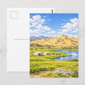 Ger Kamp Mongolië Yurt Reis Briefkaart (Voorkant / Achterkant)