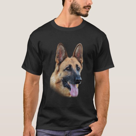 Ger Shepherd Gezicht T-shirt (Voorkant)