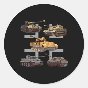 Ger Tanks WW2 V Panther Jagdpanther Tijger 1 Tijge Ronde Sticker