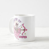 geraakt door Cupido Skelet Koffiemok (Voorkant links)