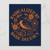 Geradicaliseerd door Basic Decency Bird Design Feestdagenkaart (Voorkant)