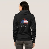 Geradicaliseerd door Basic Decency USA Flag Hoodie (Achterkant volledig)