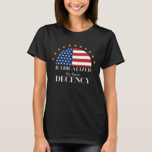 Geradicaliseerd door Basic Decency USA Flag T-shirt