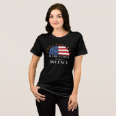 Geradicaliseerd door Basic Decency USA Flag Tri-Blend Shirt (Voorkant volledig)