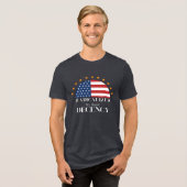 Geradicaliseerd door Basic Decency USA Flag Tri-Blend Shirt (Voorkant volledig)
