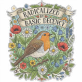 Geradicaliseerd door basis decentie esthetische ku sticker (Voorkant)
