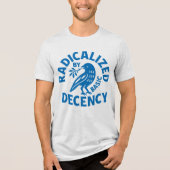 Geradicaliseerd Door Basis Decentie Vogel Retro Tri-Blend Shirt (Voorkant)