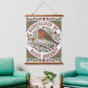 Geradicaliseerd door basisdecentie vogelillustrati hangend wandkleed