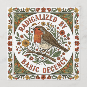 Geradicaliseerd door basisdecentie Vogelillustrati Kaart
