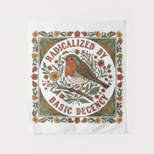 Geradicaliseerd door basisdecentie Vogelillustrati Wandkleed