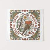 Geradicaliseerd door basisdecentie Vogelillustrati Wandkleed (Voorkant (horizontaal))