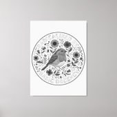 Geradicaliseerd door basisdecentie vogelontwerp – canvas afdruk (Voorkant)