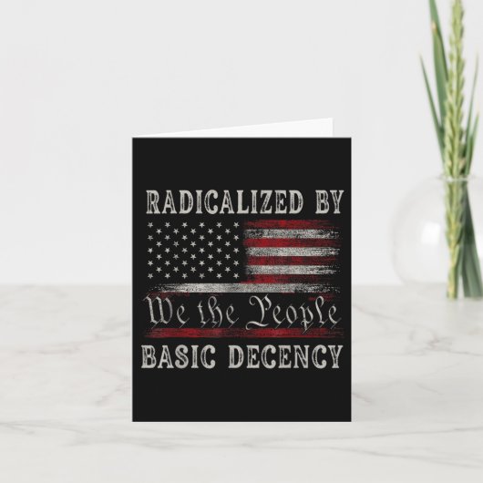 geradicaliseerd door basisfatsoen Funny US Flag Kaart (Voorkant)