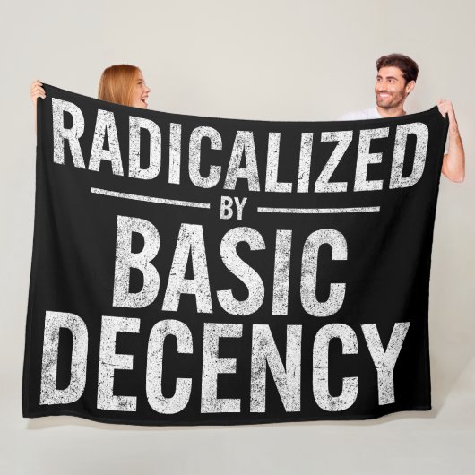 Geradicaliseerd door basisfatsoen Grappig Fleece Deken (In situ)