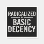 Geradicaliseerd door basisfatsoen Grappig Servet (Voorkant)