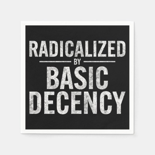 Geradicaliseerd door basisfatsoen Grappig Servet (Voorkant)
