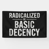 Geradicaliseerd door basisfatsoen Grappig Spandoek (Horizontaal)