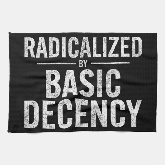 Geradicaliseerd door basisfatsoen Grappig Theedoek (Horizontaal)