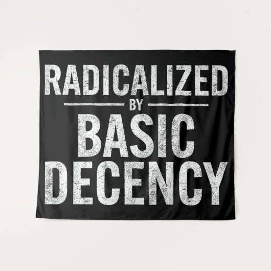 Geradicaliseerd door basisfatsoen Grappig Wandkleed (Voorkant (horizontaal))