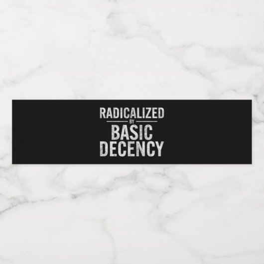 Geradicaliseerd door basisfatsoen Grappig Waterfles Etiket (Enkel label)