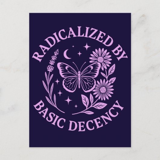 Geradicaliseerd door fatsoen feestdagenkaart (Voorkant)