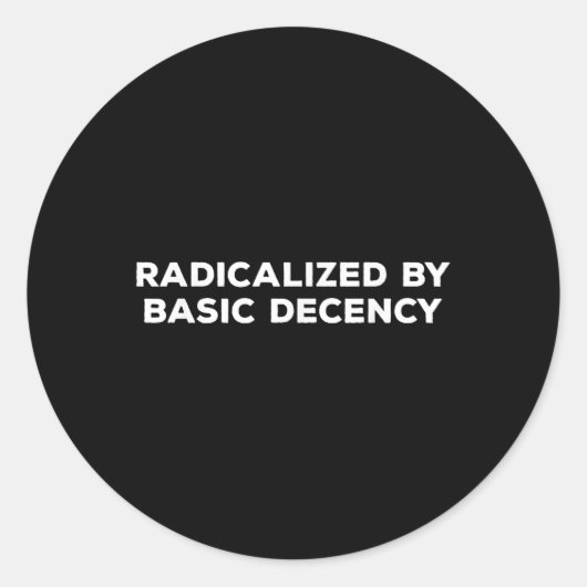 Geradicaliseerd door fatsoen ronde sticker (Voorkant)