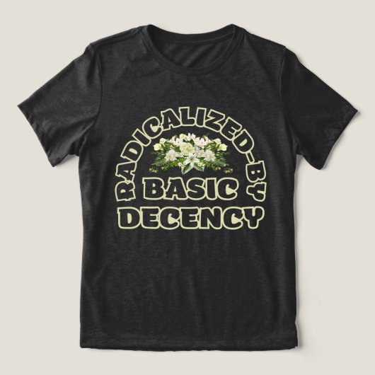 geradicaliseerd door fatsoen Tri-Blend shirt (Design voorkant)