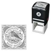 Geradicaliseerd door simpele fatsoen afbeelding va zelfinktende stempel (In situ)