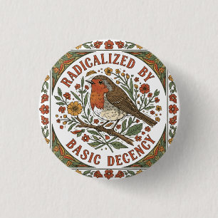 Geradicaliseerd door simpele fatsoen Vogel Illustr Ronde Button 3,2 Cm
