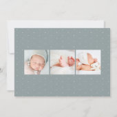 Geraffineerd | Aankondiging moderne foto van geboo (Achterkant)