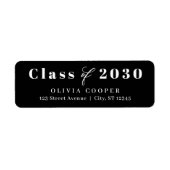 Geraffineerd Afstuderen bewerkbaar kleurenlabel Etiket (Voorkant)