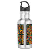 Geraffineerd Blauw "Aztec Dream" RVS Water B Waterfles (Achterkant)