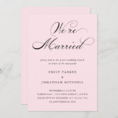 Geraffineerd | Blush Pink Post-Wedding Brunch Kaart (Voorkant / Achterkant)